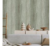 Marmorizzato Calcestruzzo Carta da Parati Verticale Righe Metallico Beige Debona