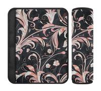 Marmorizzato Floreale Oro Rosa Nero 2 Pack seggiolino auto Strap Pads Protegge il collo e le spalle per Sedan forro para cinturon de segurida
