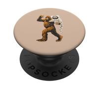 Marmoset Scimmia E Bigfoot Design Divertente Criptozoologia PopSockets PopGrip Adesivo