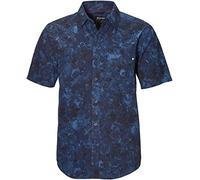 Marmot Bennett Peak Kurzarm Hemd, Camicia da Uomo a Maniche Corte, Arctic Navy Leaf Camouflage, M