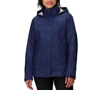 Marmot Donna Precip Eco Jacket, Giacca Impermeabile, Giacca da Pioggia Leggera con Cappuccio, Impermeabile Antivento, Giacca a Vento Traspirante, per la Corsa e Le Escursioni, Arctic Navy, L