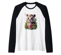 Marmot Men Woman Boba Tea Kawaii Bubble Tea Marmotta Maglia con Maniche Raglan