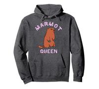 Marmot Queen - Marmotta con maiale a terra Felpa con Cappuccio