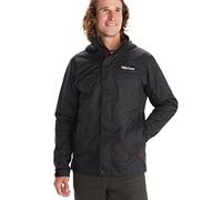 Marmot Uomo Precip Eco Jacket, Giacca Impermeabile, Giacca da Pioggia Leggera con Cappuccio, Impermeabile Antivento, Giacca a Vento Traspirante, per la Corsa e Le Escursioni, Black, S