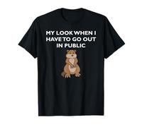 Marmotta Triste Quando Devo Uscire in pubblico introverso Maglietta