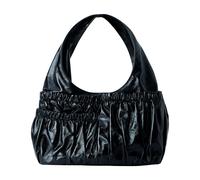 Marni - Borsa a spalla in pelle arricciata - - Bags - Donna - Nero - ONE SIZE