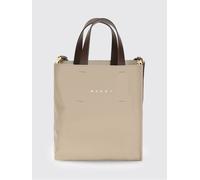 MARNI Borsa tote mini Museo in pelle bicolore con tracolla OS Bordeaux
