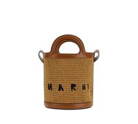 Marni Brown Cotton Backet Bag