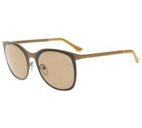 Marni CURVE ME102S 728 Women's Cat-Eye Sunglasses - Yellow and Blue Frame, Brown Lenses