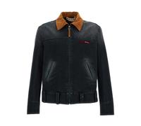 Marni - Giacca in Tela con Colletto a Contrasto - - Jackets - Uomo - Nero - L