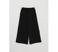 MARNI Pantaloni jogger wide leg da bambino in cotone con logo a contrasto 6 Nero