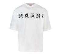 Marni - T-shirt e Polo Bianche con Girocollo a Costine - - Tops - Uomo - Bianco - M
