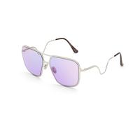 Marni Unisex Ha Long Bay Silver 9TZ Occhiali da sole Metallo Argento Argento Squadrata Specchiate