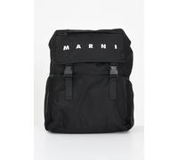 MARNI Zaini Unisex Nero Zaino con logo Autunno inverno 2025/26 100% Nylon M0163