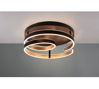 MARNIE PLAFONIERA LED 58W 6800lm, 3000K METALLO NERO E ORO A SPIRALE DIMMERABILE CON INTERRUTTORE D. 55CM