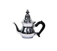 Marocchina Teiera d' argento in ottone Baran 200 ml | caffettiera orientale con manico coperchio e Jug filtro integrato inciso nello stile di Marrakesh come decorazione della casa o la cucina