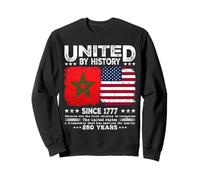 Marocco America Amicizia Unita dalla Storia dal 1777 Felpa
