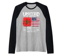 Marocco America Amicizia Unita dalla Storia dal 1777 Maglia con Maniche Raglan