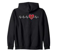 Marocco Bandiera Heartbeat Abbigliamento Marocchino Heritage Felpa con Cappuccio