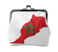 Marocco Bandiera Mappa Stampa Piccolo Sacchetto Bacio Blocco Coin Purse per le Donne Moneta Cambia Borsa, Portafoglio Carta di Credito