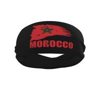Marocco Bandiera marocchina Fascia sportiva Fasce per capelli alla moda per esercizi di yoga Fasce per il sudore traspiranti Allenamento Corsa Accessori per capelli-6