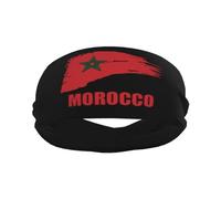 Marocco Bandiera marocchina Fascia sportiva Fascia per capelli alla moda per esercizi di yoga Fasce per il sudore traspiranti Allenamento Corsa Accessori per capelli-32