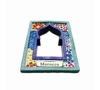 Marocco - Calamita da frigorifero 3D con specchio da intaglio, regalo per la casa e la cucina, realizzata a mano, collezione di magneti per frigorifero