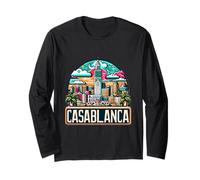 Marocco Casablanca Skyline Marocchino Costume Maglia a Manica