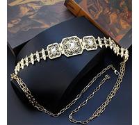 Marocco Cintura Colore Oro Cristallo Caftano Catena Della Vita Per Le Donne Abito Da Sposa Cintura Body Jewelry Belly Chain