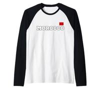 Marocco Drapeau Maroc Marocain et fièr de l'être Maroc Maglia con Maniche Raglan