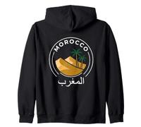 Marocco Sahara Desert Palm Oasis Heritage Felpa con Cappuccio