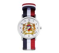 Marocco Stemma Marocchino Personalizzato Orologi al Quarzo Numeri Arabi Orologio da Polso con Cinturino Regolabile per Uomo Donna, Stile:, regular, MHXYZHW