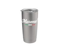 Marone Cursivo Bicchiere termico in acciaio inox doppia parete