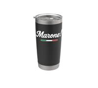 Marone Cursivo Bicchiere termico in acciaio inox doppia parete