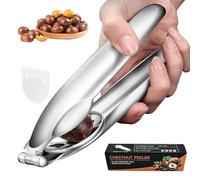 Maroni Schneider - Pinza per maronize, in Acciaio Inox, 2 in 1, 430, Apri Castagne, Taglia Castagne, Taglia Castagne in Acciaio
