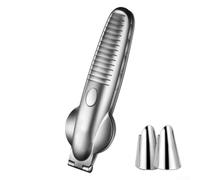 Maroni - Tagliapasta in acciaio inox 2 in 1 per schiacciare noci e noci, design a leva con manico antiscivolo, include manicotto per le dita, colore argento