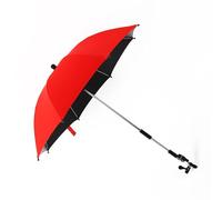 Marooma Ombrellino per Passeggino con Morsetto, Ombrellino per Passeggino per Bambini, Parasole Universale per Passeggino, Ombrello per Passeggino con Protezione UV Regolabile a 360 Gradi per(Rosso)