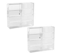 Marooma Vetrina per Auto di Piccole Dimensioni, Scatole di Fiammiferi in Plastica Scatola per Esposizione di Macchinine Giocattolo, Organizzatori di Immagazzinaggio Trasparenti