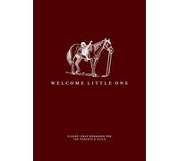 Maroon Baby Shower Guest Book with Horse: Gender Neutral Guest Log with Prompts