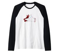Maroon Red Borgogna Feed The Wolf Within Maroon Rosso Borgogna Maglia con Maniche Raglan