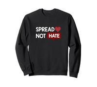 Maroon Rosso Borgogna Colore Love Not Hate Borgogna Grafica Felpa