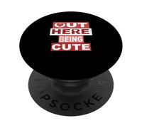 Maroon Rosso Borgogna Fuori Qui Essere Carino Rosso Maroon PopSockets PopGrip Adesivo