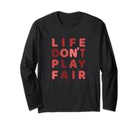 Maroon Rosso Borgogna Life Don't Play Fair Maroon Borgogna Maglia a Manica
