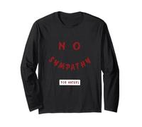 Maroon Rosso Borgogna No Sympathy for Haters Maroon Grafica Maglia a Manica