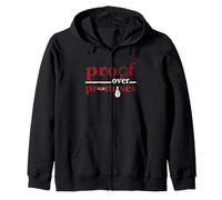 Maroon Rosso Borgogna Proof Over Promises Borgogna Grafica Felpa con Cappuccio