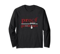 Maroon Rosso Borgogna Proof Over Promises Borgogna Grafica Maglia a Manica