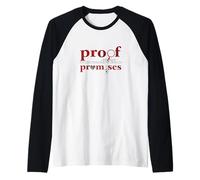 Maroon Rosso Borgogna Proof Over Promises Borgogna Grafica Maglia con Maniche Raglan