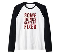 Maroon Rosso Borgogna Some Things Stay Broken Maroon Grafica Maglia con Maniche Raglan