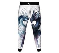 MaroYanYML Fire Ice Dragon Tattoo Pattern Donne Uomini 3D Stampato Jogger Pantaloni Streetwear Cordone Pantalone della Tuta Pantaloni con Tasca