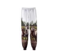 MaroYanYML Patriotic Wild Horse 3D Stampa Donne Uomini Jogger Pantaloni Cool Casual Cordone Pantalone della Tuta Tasca Streetwear Pantaloni